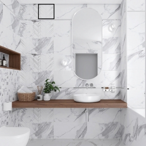 Теневой диффузор под плитку FoZa 237х237 с вентилятором 125СК, обратный клапан, черная, d125мм